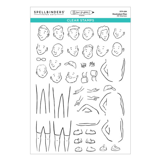 Spellbinders Clear Stamps - Storybook Illustrations - Illustrated Man by Josh Griffiths