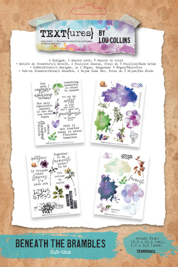 TEXT{ures} - 6x8 Rub-On Transfer Set - Beneath the Brambles