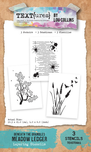 TEXT{ures} - Layering Stencil Set - Beneath the Brambles - Meadow Ledger