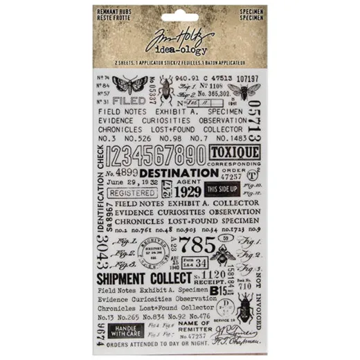 Idea-Ology Remnant Rub-Ons - Specimen