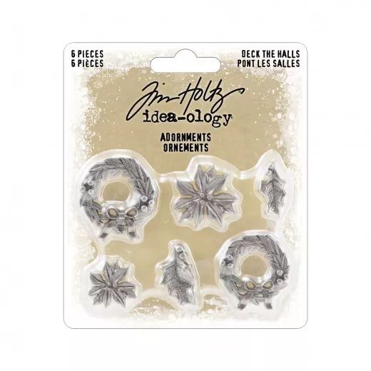 Tim Holtz - Idea-Ology - Metal Adornments - Deck The Halls / Christmas 2023