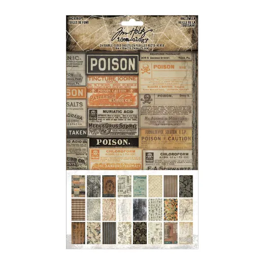 Tim Holtz - Idea-Ology - Backdrops - Halloween 2025