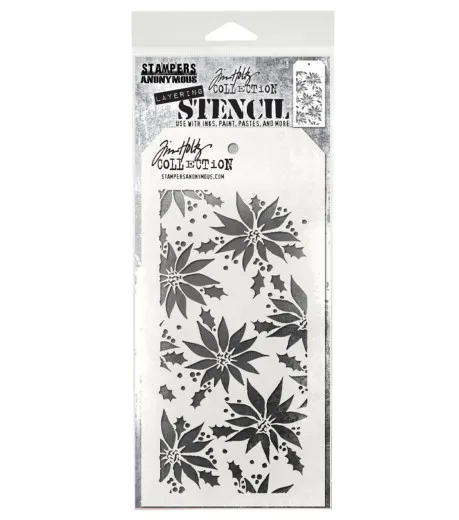 Tim Holtz Layered Stencil - Poinsettia