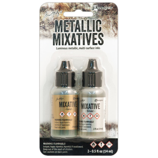 Alcohol Ink Kit - Metallic Mixative Gold Silver