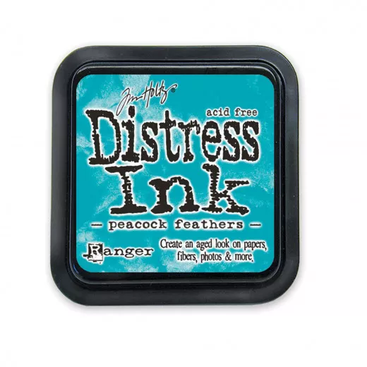 Distress Ink Kissen - Peacock Feathers