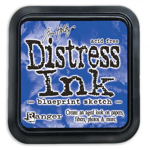 Distress Ink Kissen - Blueprint Sketch