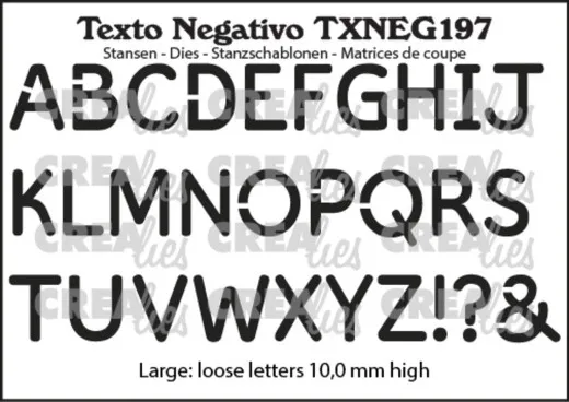 CREAlies Texto Negativo - Alphabet Large