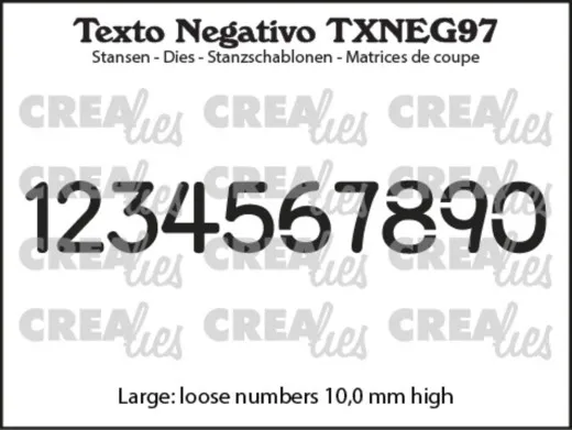 CREAlies Texto Negativo - Numbers Large