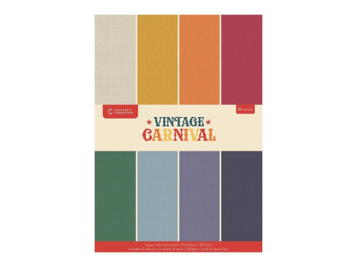 Vintage Carnival - A4 Luxury Linen Cardstock