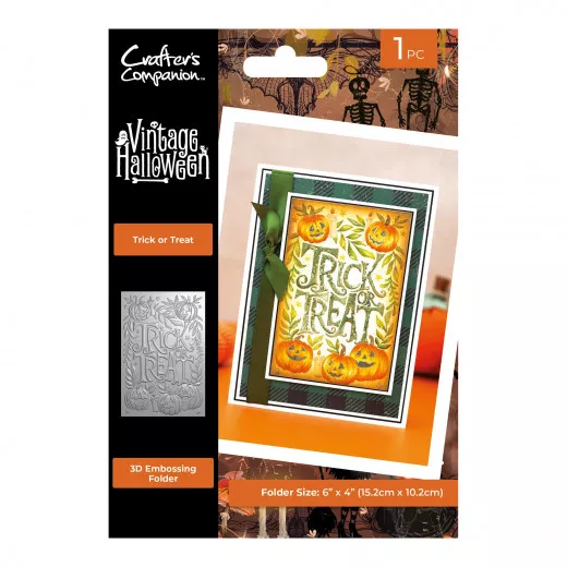 Embossing Folder - Vintage Halloween - Trick or Treat