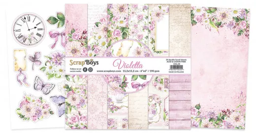 ScrapBoys 6x6 Paper Pad - Violetta