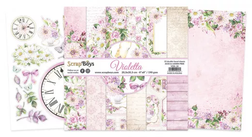 ScrapBoys 8x8 Paper Pad - Violetta