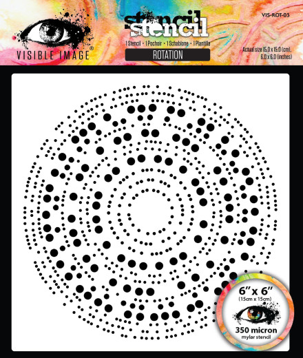 Visible Image - Stencil - Grunge Florals - Rotation