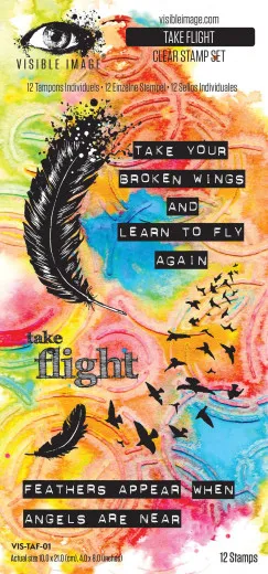 Visible Image - Clear Stamps - Time To Fly - Take Flight
