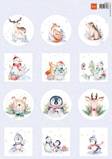 Schneidebogen A4 - Minis Merry Animals