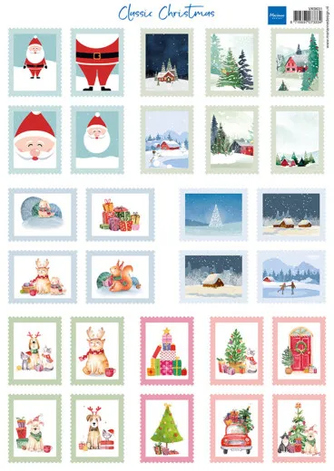 Schneidebogen A4 - Stamps Classic Christmas