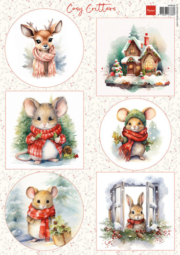 Schneidebogen A4 - Cosy Critters