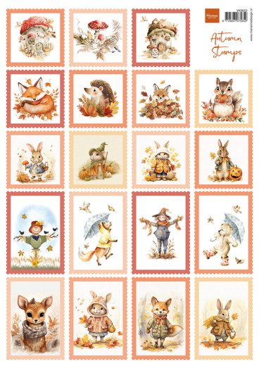 Schneidebogen A4 - Autumn Stamps