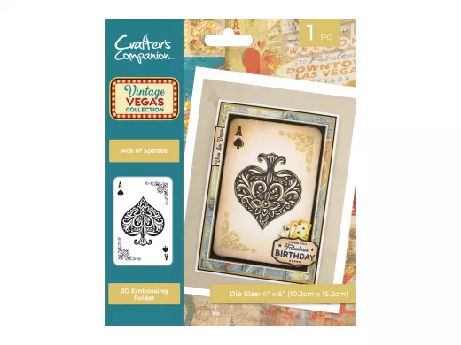 Embossing Folder - Vintage Vegas - Ace of Spades