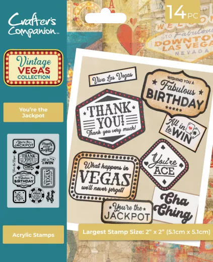 Clear Stamps - Vintage Vegas - Youre the Jackpot