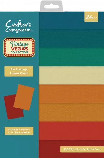 Vintage Vegas - A4 Linen Card Pack