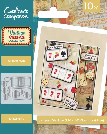 Metal Cutting Die - Vintage Vegas - All in to Win