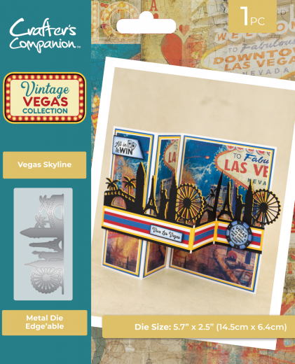 Metal Cutting Die - Vintage Vegas - Edge'able Vegas Skyline