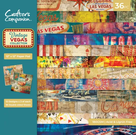 Vintage Vegas - 12x12 Printed Paper Pad