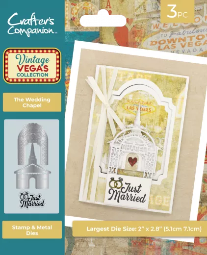 Clear Stamp & Cutting Die - Vintage Vegas - The Wedding Chapel