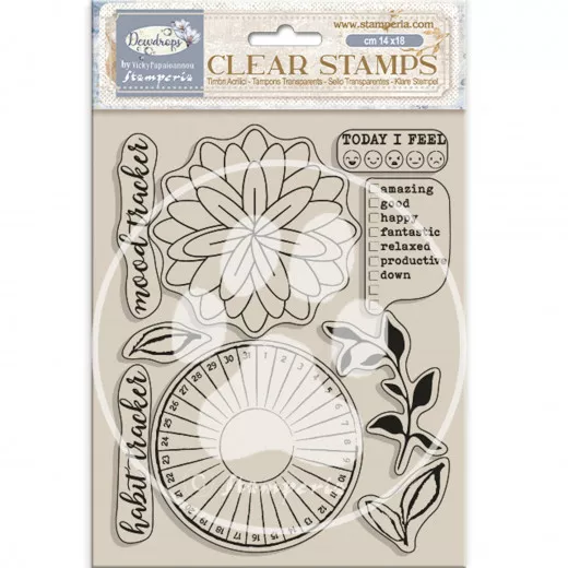 Stamperia Clear Stamps - Dewdrops - Habit Tracker