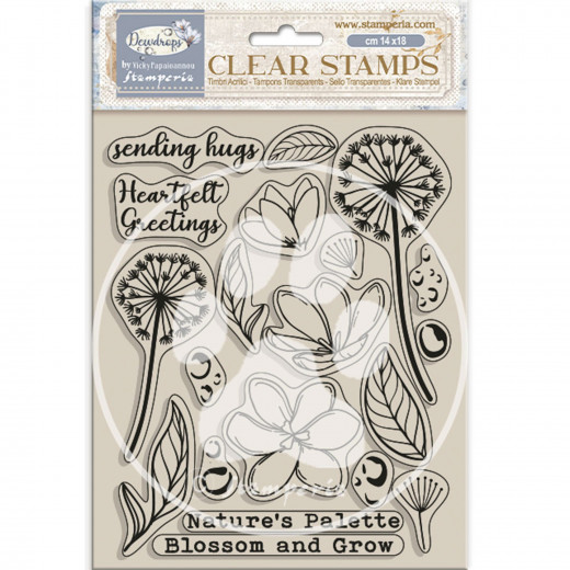 Stamperia Clear Stamps - Dewdrops - Blossoms