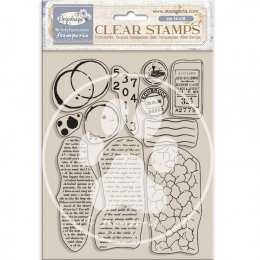 Stamperia Clear Stamps - Dewdrops - Mixed Backgrounds