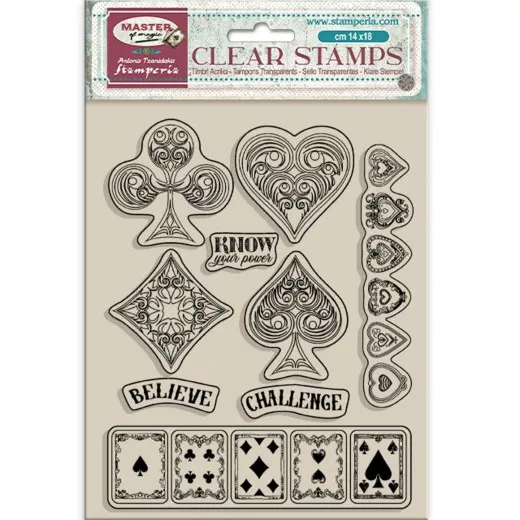 Stamperia Clear Stamps - Master of Magic - Playing Cards