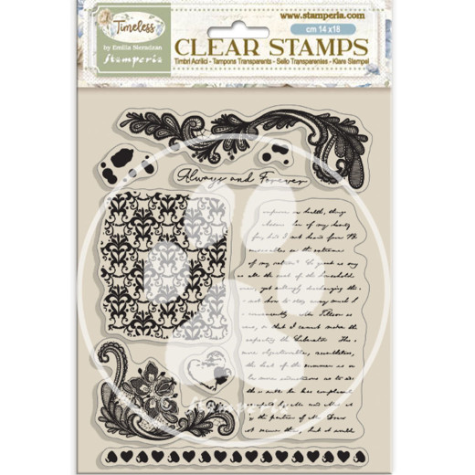Stamperia Clear Stamps - Timeless - Backgrounds