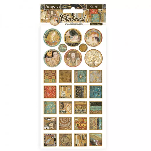 Stamperia Chipboard - Klimt squares and rounds