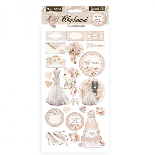 Stamperia Chipboard - You and me