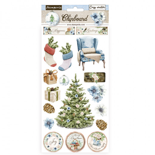 Stamperia Chipboard - Romantic Cozy winter