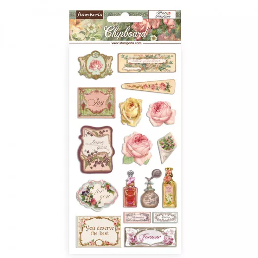 Stamperia Chipboard - Rose Parfum