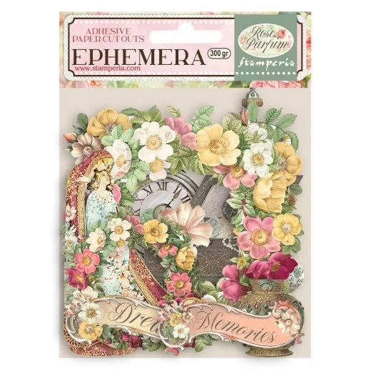 Stamperia Ephemera - Rose Parfum flowers and garlands