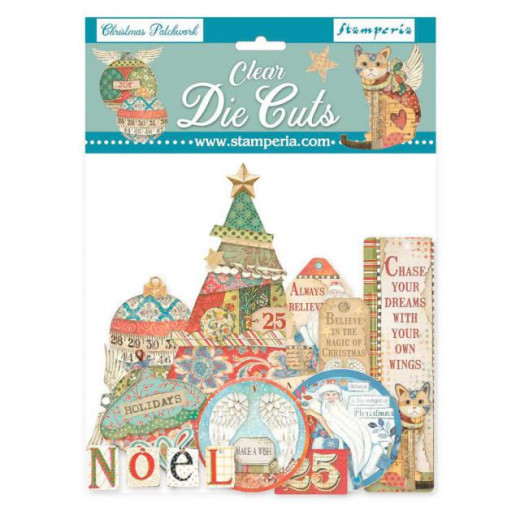 Stamperia Clear Die Cuts - Christmas patchwork