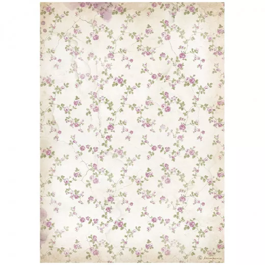 Stamperia Rice Paper - Lavender - Little Flowers Background