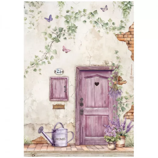 Stamperia Rice Paper - Lavender - Door