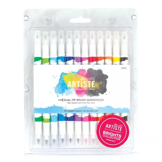 DoCrafts Artiste Dual-Tip Brush Marker - Bright