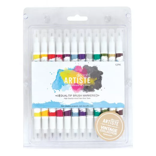 DoCrafts Artiste Dual-Tip Brush Marker - Vintage