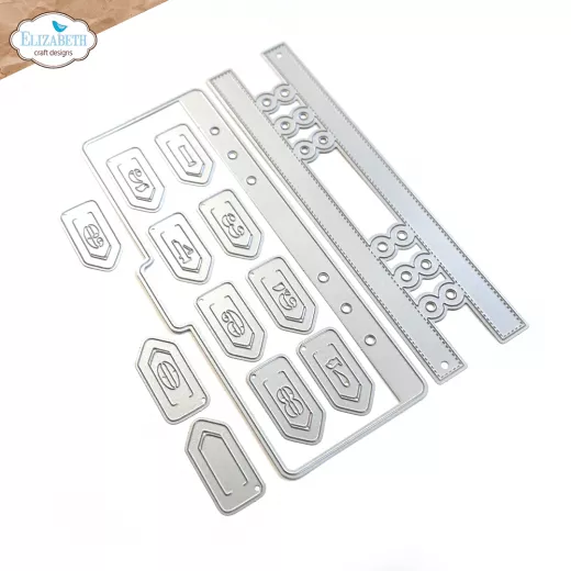 Metal Cutting Die - Half Page Tab 3 with paperclip numbers