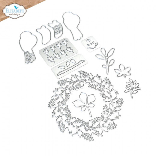 Metal Cutting Die - Fall Wreath & Owl