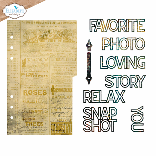 Metal Cutting Die - Botanical Blends - Page with Large Tab 1