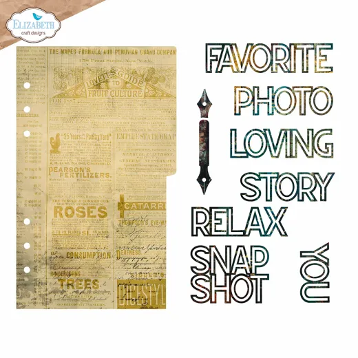 Metal Cutting Die - Botanical Blends - Page with Large Tab 1