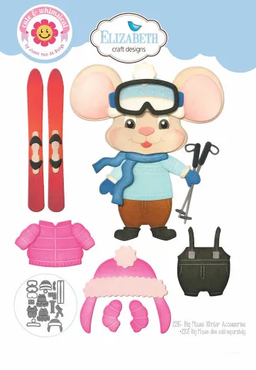 Metal Cutting Die - Living it Up - Big Mouse Winter Accessories