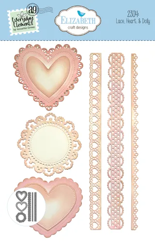 Metal Cutting Die - Romantic Revival - Lace, Heart & Doily